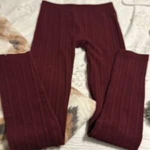 Maroon tights, never worn, size x-small